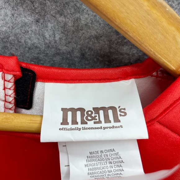 Rubies Red M&M Adult Costume One Size Halloween Dress Up Cosplay Holiday Party - Picture 4 of 7